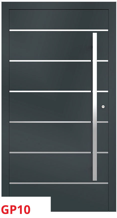 midos panel door gery dark stripe
